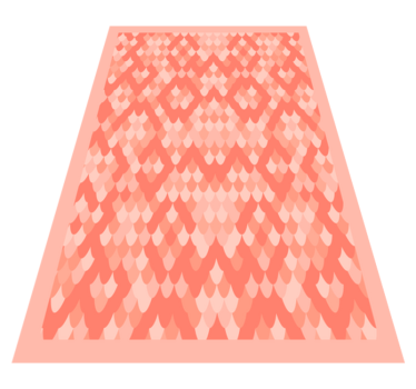Soft pink fish scales animal print vinyl rug - TenStickers