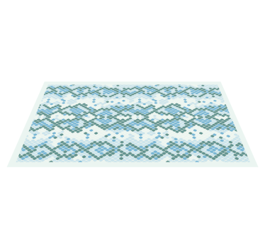 Blue snake print animal print carpet - TenStickers