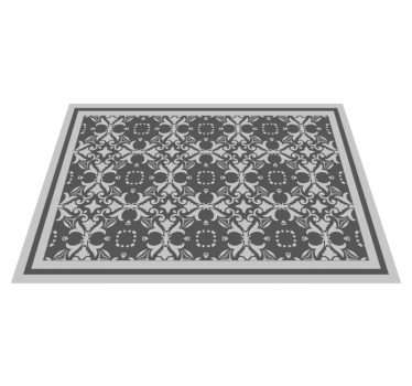 Victorian tile design kitchen vinyl rug - TenStickers