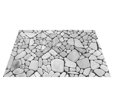 Textured Pebbled Stones stone effect vinyl rug - TenStickers