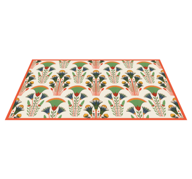 Scandinavian vintage pattern floral vinyl rug - TenStickers