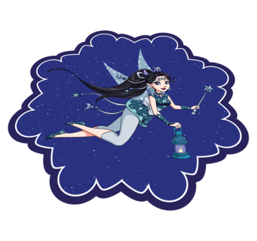 Fairy Night Sky kids vinyl rug - TenStickers