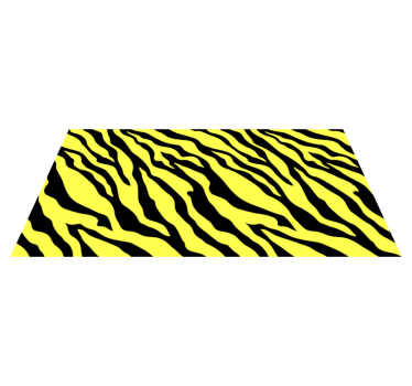 Yellow zebra motif animal print vinyl rug - TenStickers