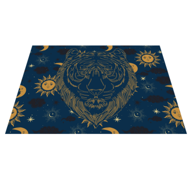 TIGER AND SUNS animal print vinyl rug - TenStickers