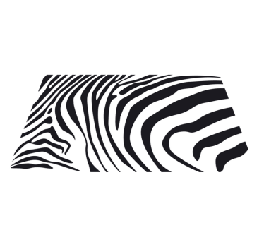 Animal print vinyl rug in zebra stripes - TenStickers