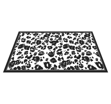 Black leopard skin animal print carpet - TenStickers