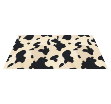 White cow texture animal print carpet - TenStickers