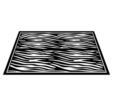 Striking Zebra Pattern animal print vinyl rug - TenStickers