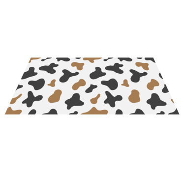 Animal print vinyl rug cowhide design - TenStickers