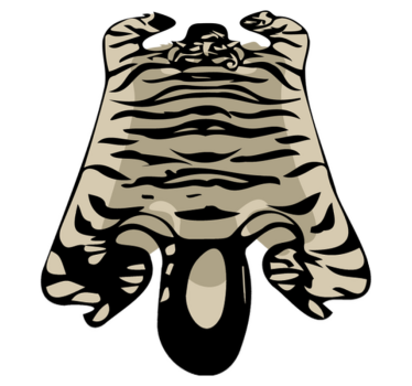 Stylish Tiger Stripes animal print vinyl rug - TenStickers