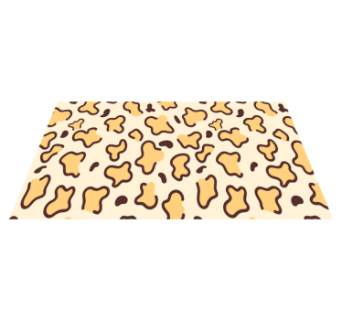 Big leopard shapes animal print vinyl rug - TenStickers