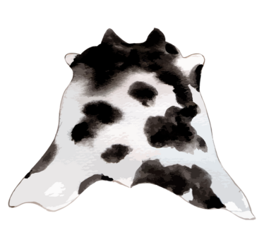 Animal print vinyl rug inspired by cowhide design - TenStickers