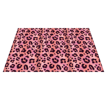 Pink leopard animal print vinyl rug - TenStickers