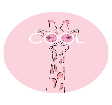 Adorable cool giraffe teen vinyl rug - TenStickers