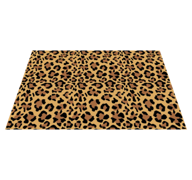 Leopard patterned animal print vinyl rug - TenStickers