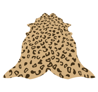 Leopard form pattern animal print vinyl rug - TenStickers