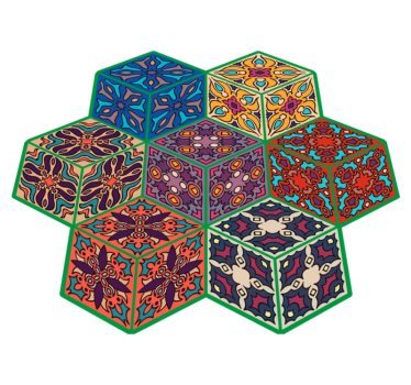 Colourful Tiles  tile mat - TenStickers
