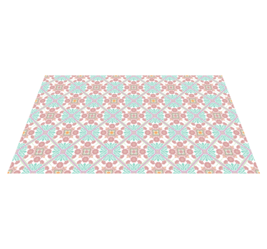 Colorful Ornamental Tiles mosaic vinyl rug - TenStickers