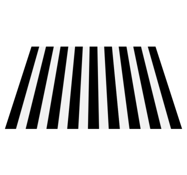 Kitchen black and white stripes vinyl rug - TenStickers