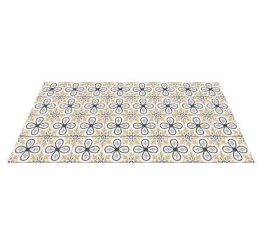 Retro tiles vinyl kitchen mat - TenStickers