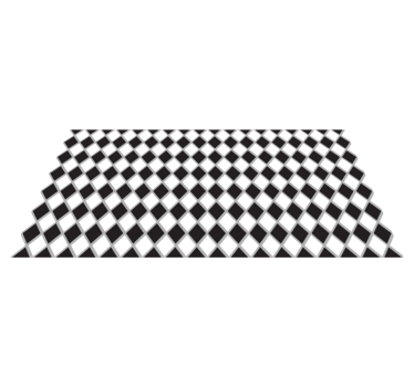 Diamond checker pattern kitchen vinyl rug - TenStickers