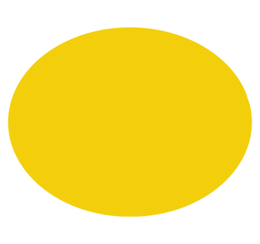 Bright Yellow circular vinyl rug - TenStickers