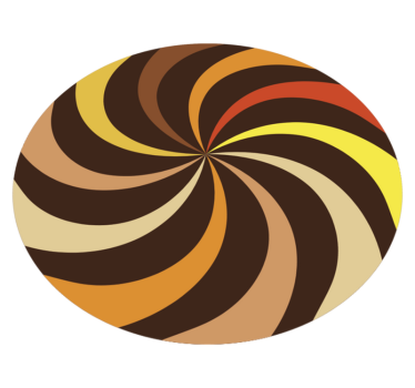 70s pop swirl twist retro rug - TenStickers