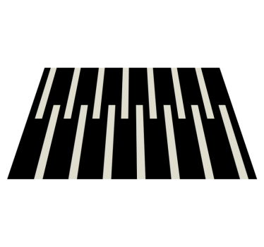 Stylish striped design teen vinyl rug - TenStickers