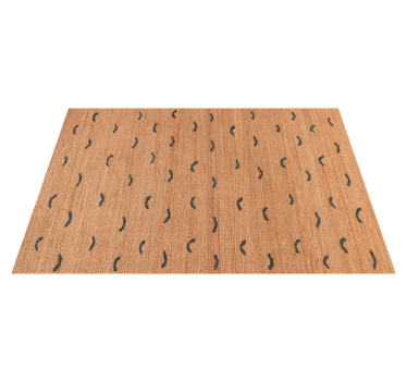 Jute beige imitation animal print vinyl rug - TenStickers