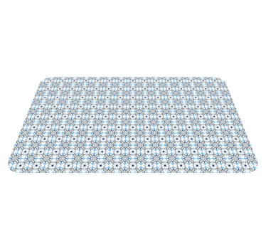 Azure elegant arrangement mosaic vinyl rug - TenStickers