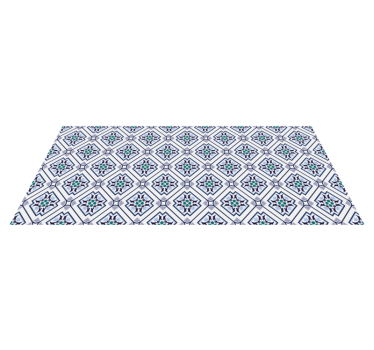 Delicate abstract flower  tile mat - TenStickers