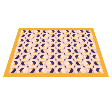 Lively geometric concept kitchen vinyl rug - TenStickers