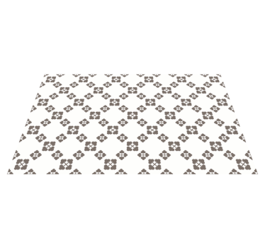 Beige four clovers design nature vinyl rug - TenStickers