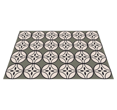 Circular harmony kitchen vinyl rug - TenStickers