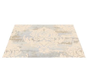 Puzzle print mosaic cream vinyl kitchen mat - TenStickers
