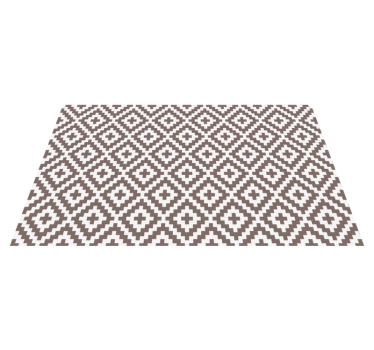 Geometric grey diamonds kitchen vinyl rug - TenStickers