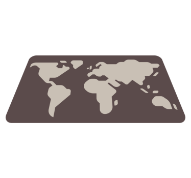 Beige and grey motif world map vinyl rug - TenStickers