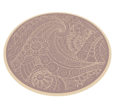 Intricate Circular Motif mandala vinyl rug - TenStickers