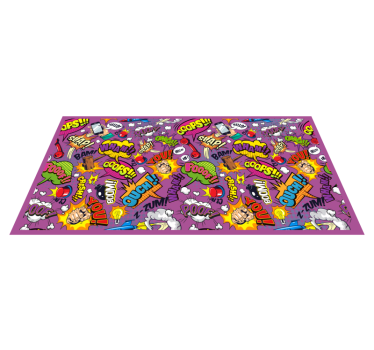 Comic dialogue bubbles teen vinyl rug - TenStickers
