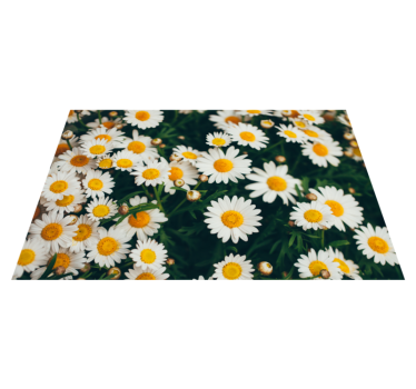 Daisy Flower Print floral vinyl rug - TenStickers