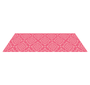 Pink lattice motif geometric vinyl rug - TenStickers