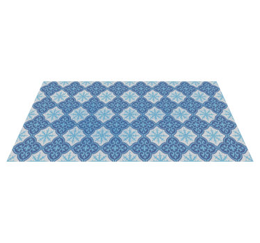 Snowflake emblem tile vinyl rug - TenStickers