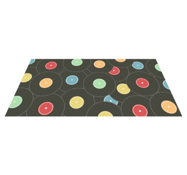 Teen vinyl rug vibrant vinyl discs - TenStickers