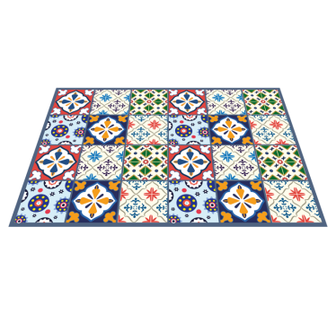 Portuguese colorful style kitchen flooring - TenStickers