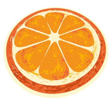 Orange Slice Pattern kitchen vinyl rug - TenStickers