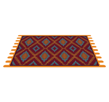 Vibrant Geometric Pattern ethnic vinyl rug - TenStickers