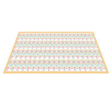 Colorful Patterned Stripes ethnic vinyl rug - TenStickers