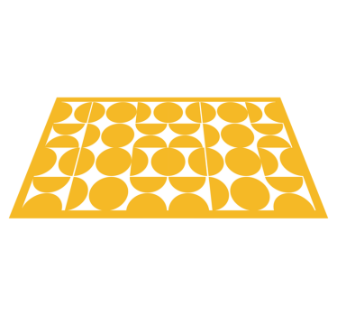 Half circles geometric art geometric carpets - TenStickers