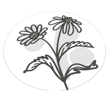 Stylish Flower Motif circular vinyl rug - TenStickers