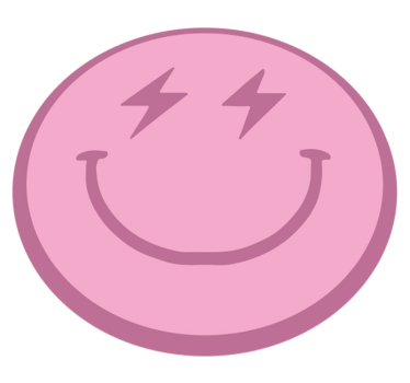 Electrifying smile face teen vinyl rug - TenStickers